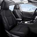 TTX LIGHTING Custom Fit Seat Covers for Toyota Corolla Cross L,LE,XLE 2022-2026 (Not for Hybrid) Faux Leather Corolla Cross Car Seat Covers Full Set Black