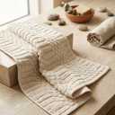 GentleSoft Bright White Throw Blanket for Couch - Cozy Soft Blankets for Women, Cute Small Throws for Girls, 50x60 Inches