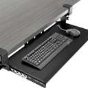 AX WABER Keyboard Tray Under Desk Pull Out with Extra Sturdy C Clamp Mount System, 27.3 (32.5 inch Including Clamps) x 11 Inch SlideOut Platform Computer Drawer for Typing Vintage AX01WG02