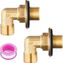 Wall Mount Commercial Faucet Installation kit,Lead-Free 90 dergee backsplash Mount Set for Stainless Steel Commercial Kitchen Prep & Utility Sink, 2 Pack