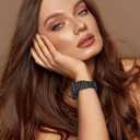 Stainless Steel Magnetic Loop Compatible with Apple Watch Band 41/40/38/49/46/45/44/42mm Women Mesh Celtic Knot Dressy Strap for iWatch Series 11/10/9/8/7/6/5/4/3/2/1/SE & Ultra(1/2/3) Black