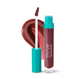Thrive Causemetics Sheer Strength Lip Plumping Peptide Gloss, Lip Plumper with Vitamin E, Peptides, Plumps, Smooths & Hydrates Lips, High Shine, Vegan & Cruelty Free, Liliana (Deep Berry)
