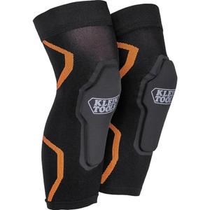 Klein Tools 60624 Knee Pad Compression Sleeve, Knee Support for Construction, Workers and Athletes, Black, L/XL