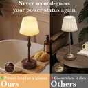 IP65 Waterproof Shower Lamp for Bathroom, Cordless Lamp Rechargeable Battery Operated, 3-Colors Dimmable Wireless Touch Lamp for Bathtub, Shower Light, Bath Light and Relaxing Routines, 1 Pack