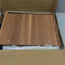 C-Shaped Side Table for Couch - Small Coffee Stand Sofa Tray Desk with Metal Frame and Waterproof Scratch Resistant, Modern End Accent for Living Room, Bedroom, Small Spaces, Rustic Walnut (11.8" Width 1-Pack)