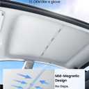 REEVAA 2026 Upgraded Tesla Model Y Sunshade Roof [No Gaps, No Sagging] Model Y Accessories Heat Insulation Foldable Glass Sunroof Cover for Model Y 2020-2025 (Not Fit New Y Juniper), 2PCS, Gray