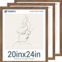 20x24 Walnut Poster Frame Set of 3 - Natural Brown, Solid Wood Picture Frame, Wall Hanging