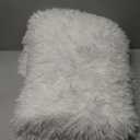 JONIYEAR Extra 2.8" Long Hair Fluffy Faux Fur Throw Blanket 50" x 60", Luxury Soft Decorative Fuzzy Furry Blankets for Couch, Cozy Plush Shaggy Blankets for Sofa Bed,Cute Lovely Blanket for Pet, White