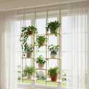 Window Plant Shelves 8-Tier Hanging Plant Shelves for Indoor Window Shelf for Plants Wall Mounted Window Sill Plant Shelf Living Room Garden Boho Decor
