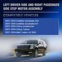 2PCS Power Running Board Motor Assembly Fit for 2007-2014 Cadillac-Escalade, Fit for 2007-2014 Chevrolet Tahoe, Suburban 2500, Fit for 2007-2014 GMC Yukon Replaces 19303235 19303236