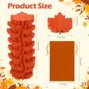 VWAERR Fall Wooden Blocks Stacking Game, 45 PCS Thanksgiving Maple Leaf Tumbling Tower and Balance Game, Stacking Board Toy with Storage Bag for Family & Party Fun Game Supplies