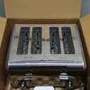 Roter Mond Countdown Stainless Steel 4 Slice Toaster with Bagel, Defrost, Cancel Function, Dual Toaster, Extra Wide Slots, 6 Shade Settings, Removable Crumb Trays, 1650W