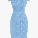 GRACE KARIN Cocktail Dress for Women Cap Sleeve Lace Dress for Wedding Guest Business Casual Dresses XL, Light Blue