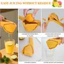 Lemon Squeezer, Lemon Juicer, Flat Lime Squeezer Manual, Hand Juicer Press, Lemons Slicer and Paring Knife, Easy to Use Fruit Citrus Press for Lemons, Citrus, Lime, Orange (Yellow)