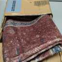 6x9 Dining Room Rugs for Under Table - Vintage Burgundy Boho Living Room Rug, Lightweight Washable Foldable Low Pile Carpet,Southwestern Bed Room Dcor Aesthetic