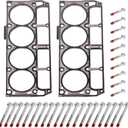 LS3 5-Layer Head Gaskets with Head Bolt Kit Fit for Chevy GMC Express Silverado Suburban Savana Sierra Yukon Cadillac Escalade Pontiac G8 6.0 6.2 L9H L76 L77L92 L94 L96 L99 LC8 Like 12610046