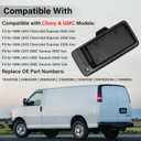 Rear Door Handle & License Plate Bracket Holder Housing for Chevy GMC Rear Right Cargo Door, Compatible with 1996-2015 Chevy Express GMC Savana 1500 2500 3500 Van Replaces 15269298 25866289