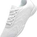 Cheer Shoes White Womens Cheerleading Shoes Youth Girls Athletic Training Breathable Lightweight Competition Comfortable Sneakers Size (7.5)