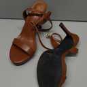 GENSHUO Women's High Heels Strappy Sandals with Round Open Toe Sexy Comfortable Ankle Strap Stiletto Wedding Prom Party Homecoming Dance Heeled Shoes (8, Brown)