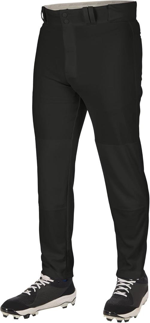 Champro Mens Triple Crown 2.0 Tapered Bottom Baseball Pants (Large, Black)