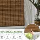 LazBlinds Cordless Bamboo Roman Shades, 20x64, Highfield Teak
