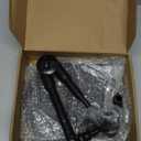 Lifexciting Desktop Microphone Stand with Mic Clip Metal Weighted Base Max Load 2.2 lb Adjustable Mounting Arm Desk Mount Stand for Mics Cameras Webcams for Recording Podcasting Streaming