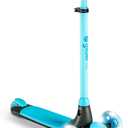 Yvolution Y Glider Air Scooter for Kids, 3 Wheel Scooter for Toddlers 4 Adjustable Height Glider with Kick Scooters, Lean to Steer with LED Flashing Light for Children Ages 3+ Years Old (Blue)