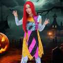 Sally Costume Women Adult Christmas Nightmare Cosplay Outfit Female Halloween Costumes Doll Princess Dress Up Set (Large, Multicolor)