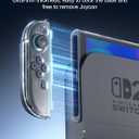 STARTRC GAMES Dockable Case for Nintendo Switch 2 2025, Clear PC Protective Cover for Switch 2 Console, Hard TPU Grip Case with 4 Thumb Grip Caps for Joy-Con Controller