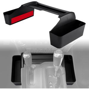 Gear Shifter Storage BoxCompatible with 2011-2018 Jeep Wrangler JK JKUGear Tray Center Console for Jeep Wrangler Interior Accessories, Side Tray Organizer Black