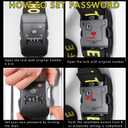 Adjustable TSA Luggage Straps,Cross Suitcase Belts 3-Digit Combination Lock for 20-34" Suitcases,Great Travel Accessory (Black)