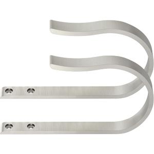 Brushed Nickel Curtain Drapery Holdbacks,2Pcs Solid Aluminum U Shaped Wall Mounted Curtain Tiebacks