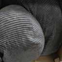 MAXYOYO Kids Bean Bag Chair with Ottoman, Soft Plush Bean Bag Sofa with Removable Cover for Boys and Girls, Convenient Floor Seat with Handle, Comfy Toddler Lounge Chair for Playroom, Dark Grey