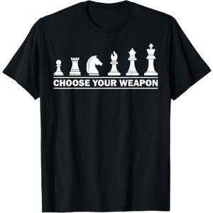 Funny Chess Gift for Chess Lover Kids Boys Girls Cool Player T-Shirt Small (Black, Large)