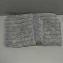 Pallene Faux Fur Plush Throw Pillow Covers 20x20 Set of 2, Luxury Soft Fluffy Striped Decorative Pillow Covers for Sofa, Couch, Living Room, Grey