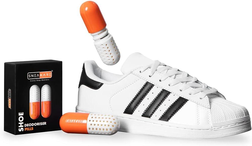 SNEAKARE Shoe Deodorizer Pills, Shoe Odor Eliminator Pills, Infused With Fragrance, Suitable Shoe Odor Remover, Shoe Refresher, Moisture Absorbing Shoe Smell Remover, Compact Size Shoe Deodorant