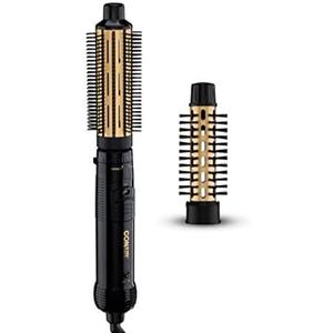 Conair 2-in-1 Hot Air Curling Combo, Includes 1.5-inch Curl Brush and 1-inch Aluminum Bristle Brush