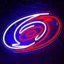 Ice Hockey Neon Sign Wall Decor Sports Neon Sign for Man Cave Hockey Player LED Light for Garage Decor Dormitory Bar Club Shop Wall Great Birthday Gift for Carolina Fans(ZKXD158) (Red and Blue Carolina)