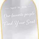 Colingmill 24 x 18 Inch DIY Wedding Seating Chart Mirror with Mirror Decal Sticker Wedding Reception Display Chart Board Our Favorite People Find Your Seat Date Signs for Marriage Decor(Gold)