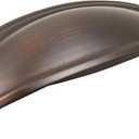 Amerock | Cabinet Cup Pull | Oil Rubbed Bronze | 3 inch. (76 mm) & 4 inch. (102 mm) Center to Center | Ashby | 1 Pack | Drawer Pull | Drawer Handle | Cabinet Hardware