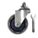 4'' Quiet Rubber Wheel Replacement for Hoverboard Seat Attachment (Single Bolt Type) (4'')