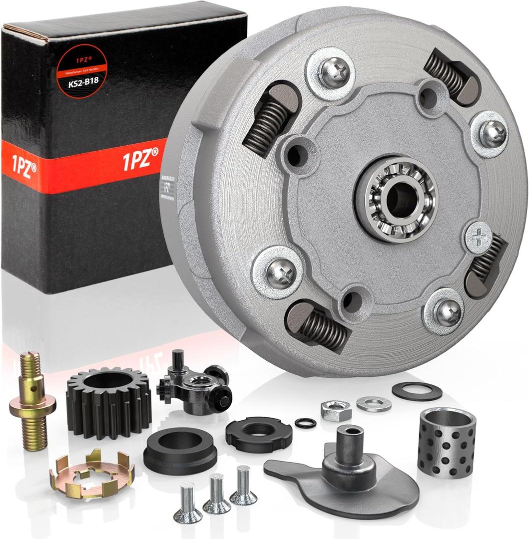 1PZ KS2-B18 Semi Auto Clutch Assembly 18 Teeth Compatible with 50cc 70cc 90cc 110cc 125cc 135cc Engine Dirt Bikes ATV Quad Go-Kart Taotao