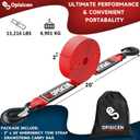 Tow Strap with Hooks 2 Inch x 20 Foot - 15,216 lbs Breaking Strength Emergency Heavy Duty Capacity Tow Rope Forged Steel Hooks for Car Truck Jeep ATV SUV, Roadside Recovery (Red, 2" x 20')