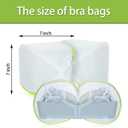 Shappy 6 Pieces Bra Washing Bag for Laundry Mesh Wash Lingerie Underwear Brassiere Washing Bags with Zipper for Women Laundry Storage (7.87 Inch,Green)