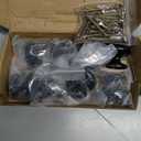 trust4care 8-Pack Matte Black Bifold Closet Door Knobs with Wide Base Backplate, Zinc Round Pull Knobs for Closet, Wardrobe, Cabinet, Dresser, Furniture Drawer  1.5-Inch Large Dummy Knobs