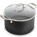 TeakLake 16QT Nonstick Ceramic Stock Pot with Tempered Glass Lid, Cool Touch Handles, Induction Ready – Large Cooking Soup Pot for Chili, Pasta, Stew, Easy Cleanup