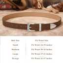 XZQTIVE Western Belt for Women, Cowgirl Cowboy Suede Belt for Jeans Pants, Vintage Belts with Silver Buckle, Country Style