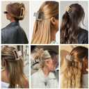 SMKSL 12 Pcs Hair Clips for Women 3 Styles Small Medium Large Claw Clips for Thin Thick Curly Hair, Strong Hold Hair Claw Clips, Stylish Plastic Hair Accessories Ideal Gifts for Women (Ice Cream)
