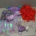 Meland Mermaid Dress - Little Mermaid Costume with Bag for Girls, Princess Dress Up for Birthday Gift, Halloween Costume (Purple, 5-6 Years)