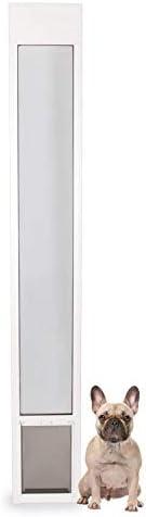 PetSafe Sliding Glass Pet Door - No-Cut DIY Install Doggy Door for Renters - Aluminum Frame - Adjustable Height 75 7/8" to 81" - Ideal for Medium Dogs Up to 40 lb - White PetSafe Sliding Glass Pet Door - No-Cut DIY Install Doggy Door for Renters - Aluminum Frame - Adjustable Height 75 7/8" to 81" - Ideal for Medium Dogs Up to 40 lb - White
